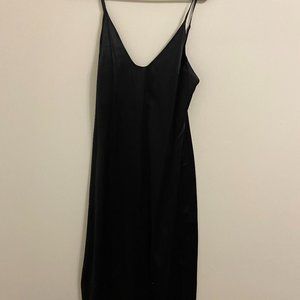 Sofia Silk black maxi reformation dress